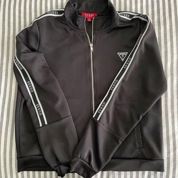 Guess Logo Tape Track Jacket XL - Picture 1 of 11